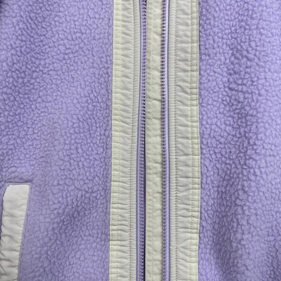 Champion Womens Fleece‎ Jacket Lilac Sherpa Plush Large Zip Front Logo $70 - Picture 7 of 14